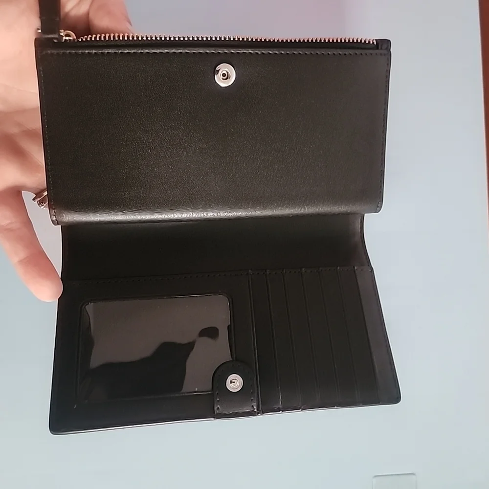 EUC Kate Spade NY Patterson Drive Braylon Wallet Clutch -Pebbled Black Leather - Picture 10 of 12